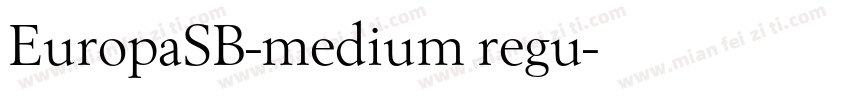 EuropaSB-medium regu字体转换